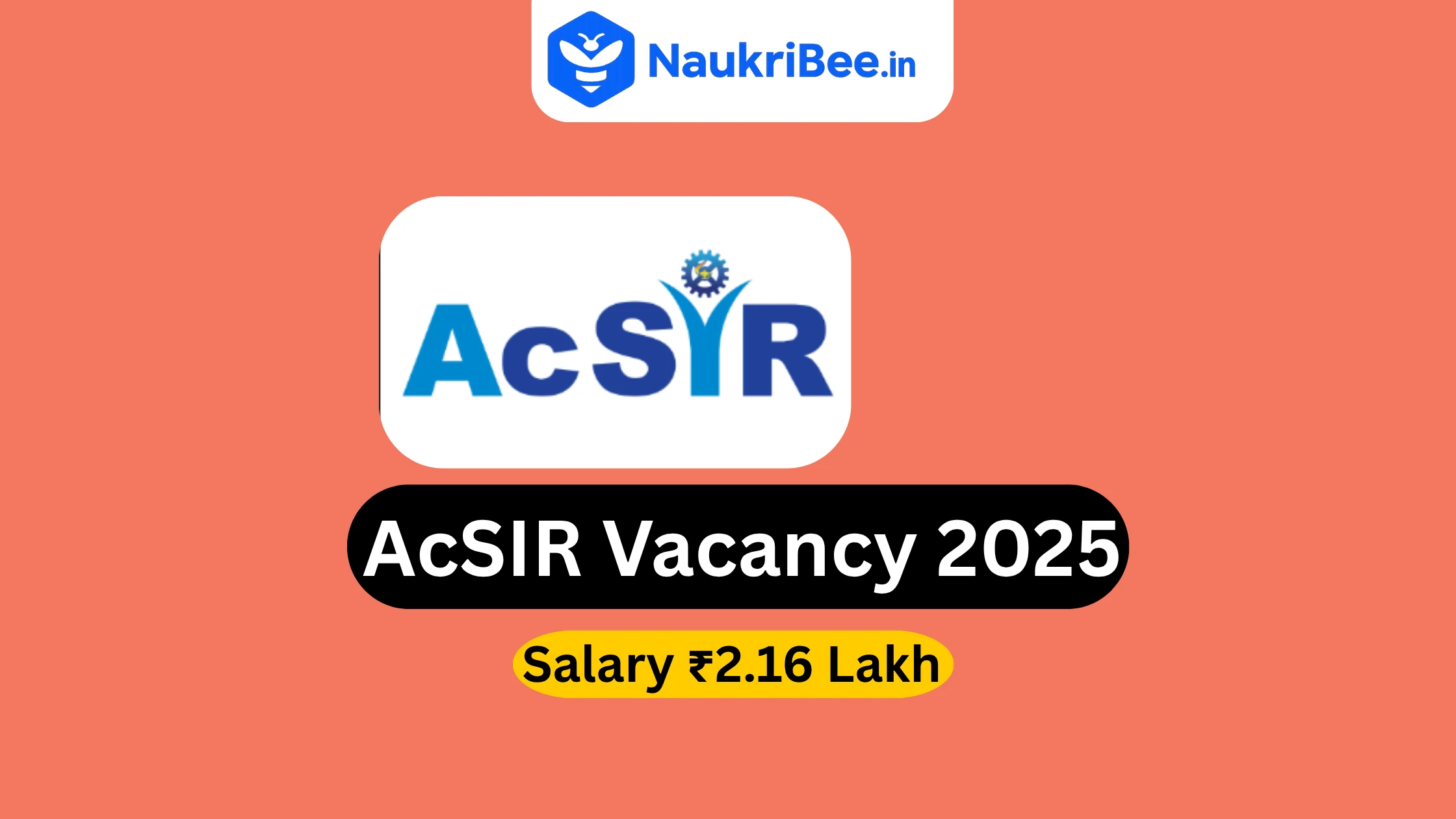AcSIR Recruitment 2025