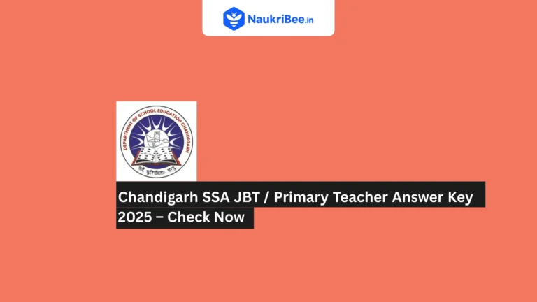 Chandigarh JBT Answer Key 2025 Download