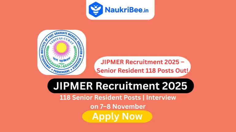 JIPMER Recruitment 2025