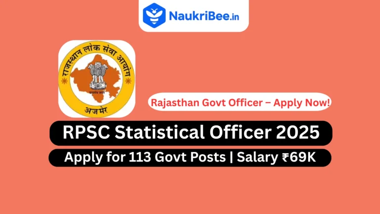 RPSC Statistical Officer 2025
