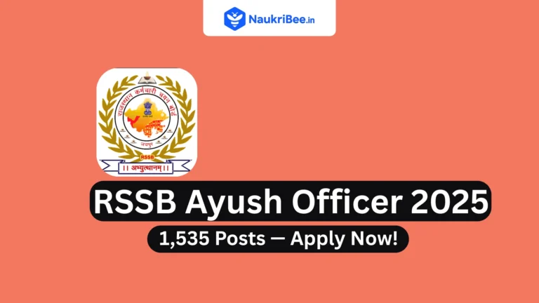 RSSB Ayush Officer Recruitment 2025
