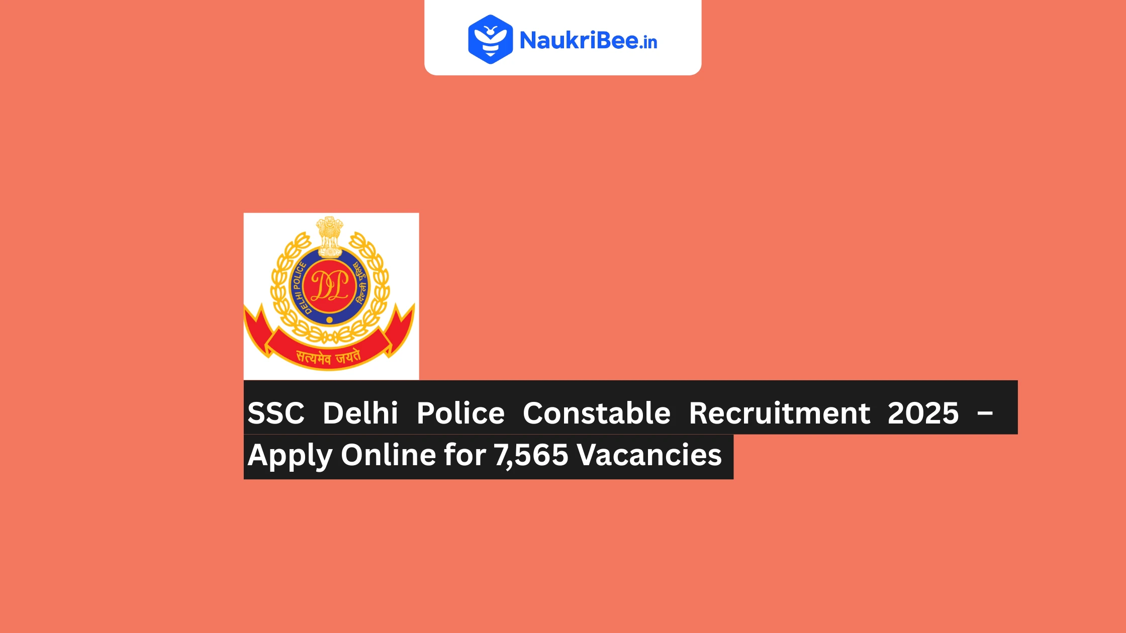 SSC Delhi Police Constable Online Form 2025