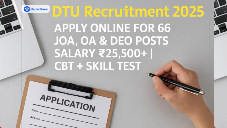 DTU Recruitment 2025 – Apply Online for 66 JOA
