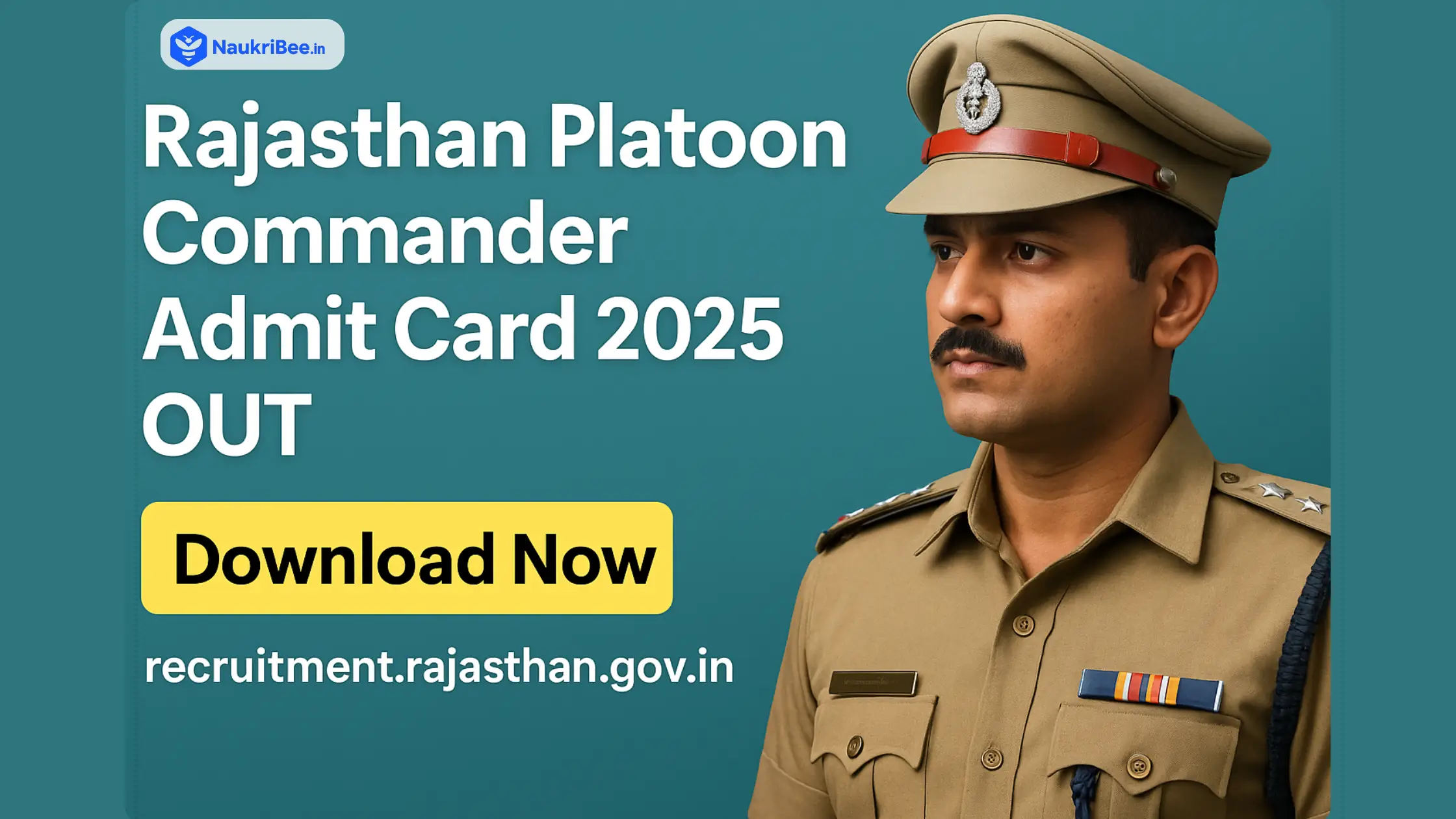 Rajasthan Platoon Commander Admit Card 2025