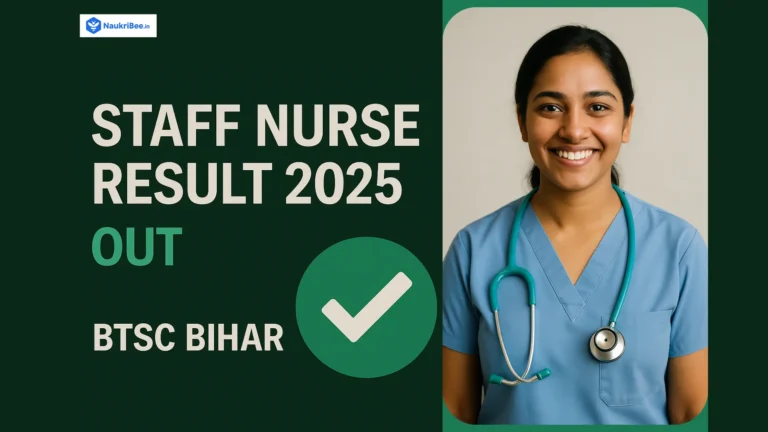 BTSC Bihar Staff Nurse Result 2025