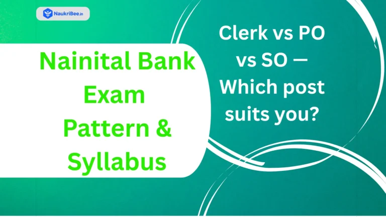 Nainital Bank Exam Pattern & Syllabus