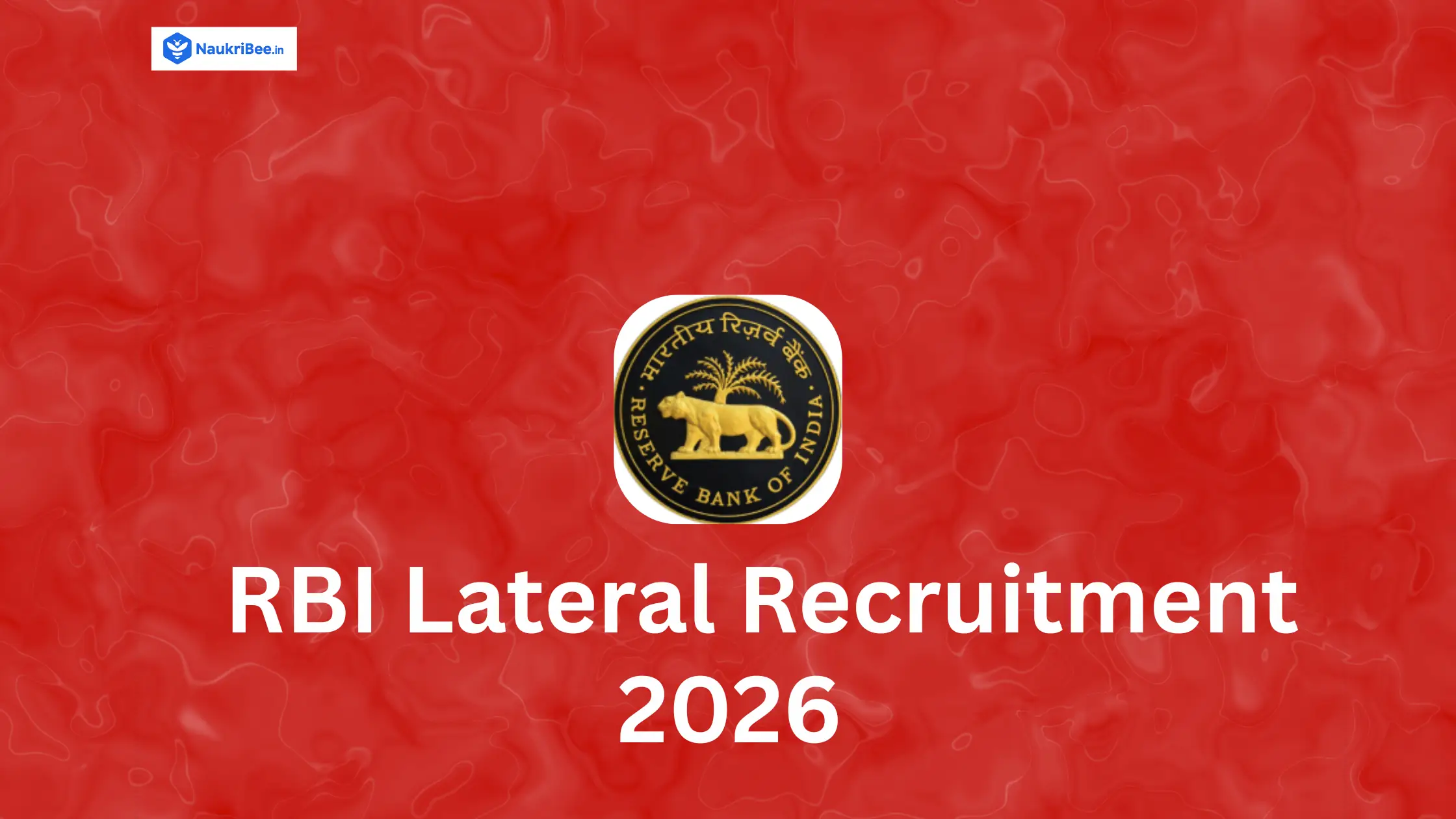 RBI Lateral Recruitment 2026