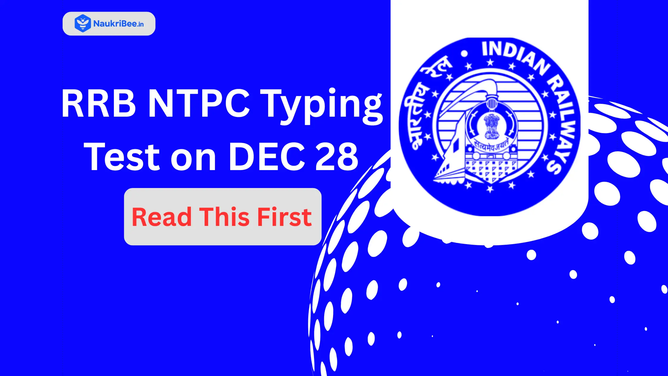 RRB NTPC Typing Test 2025