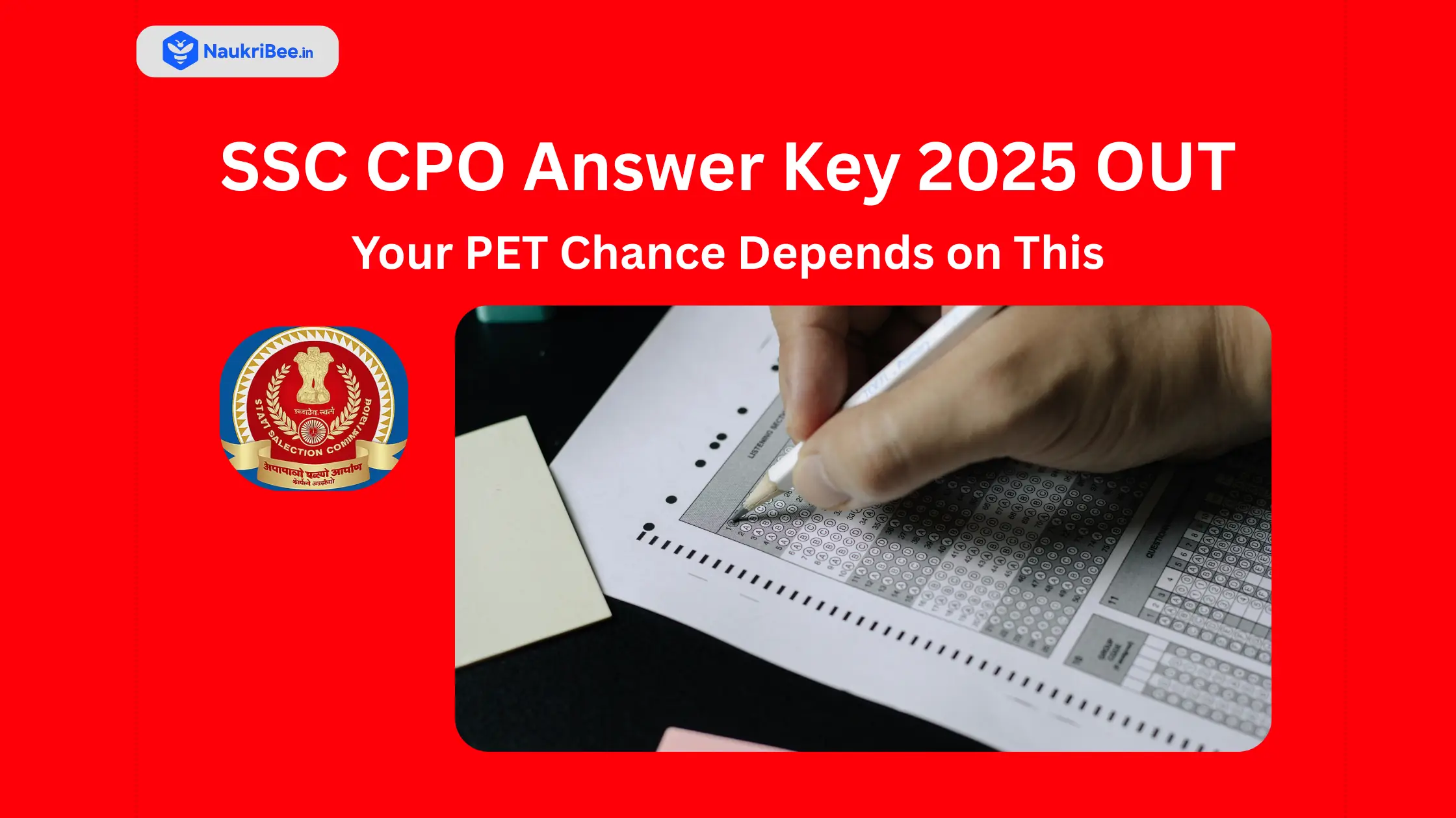 SSC CPO Answer Key 2025