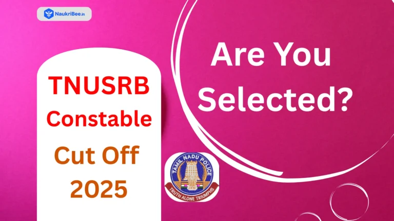 TNUSRB Constable Cut Off 2025