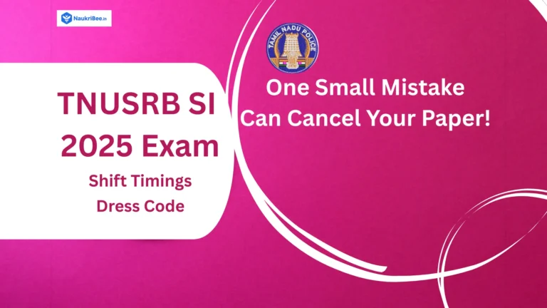 TNUSRB SI Exam 2025