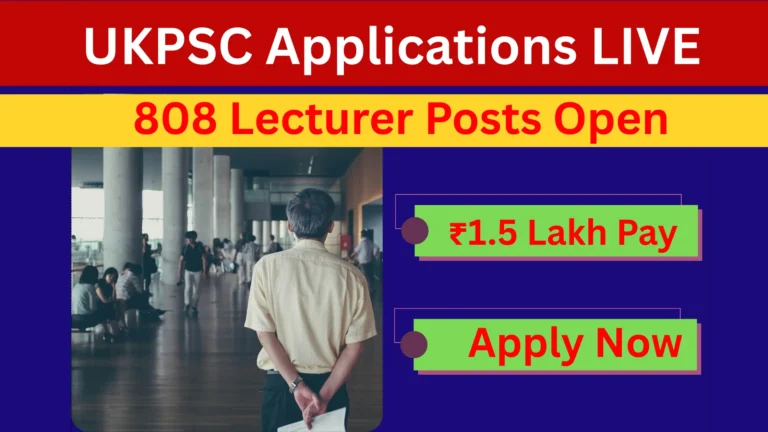 UKPSC Lecturer Recruitment 2025