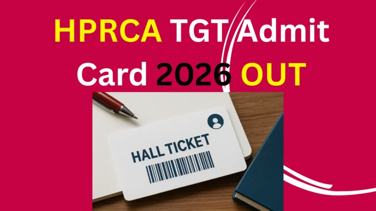 HPRCA TGT Admit Card 2026