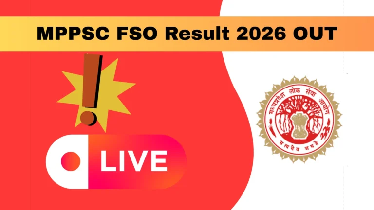 MPPSC FSO Result 2026