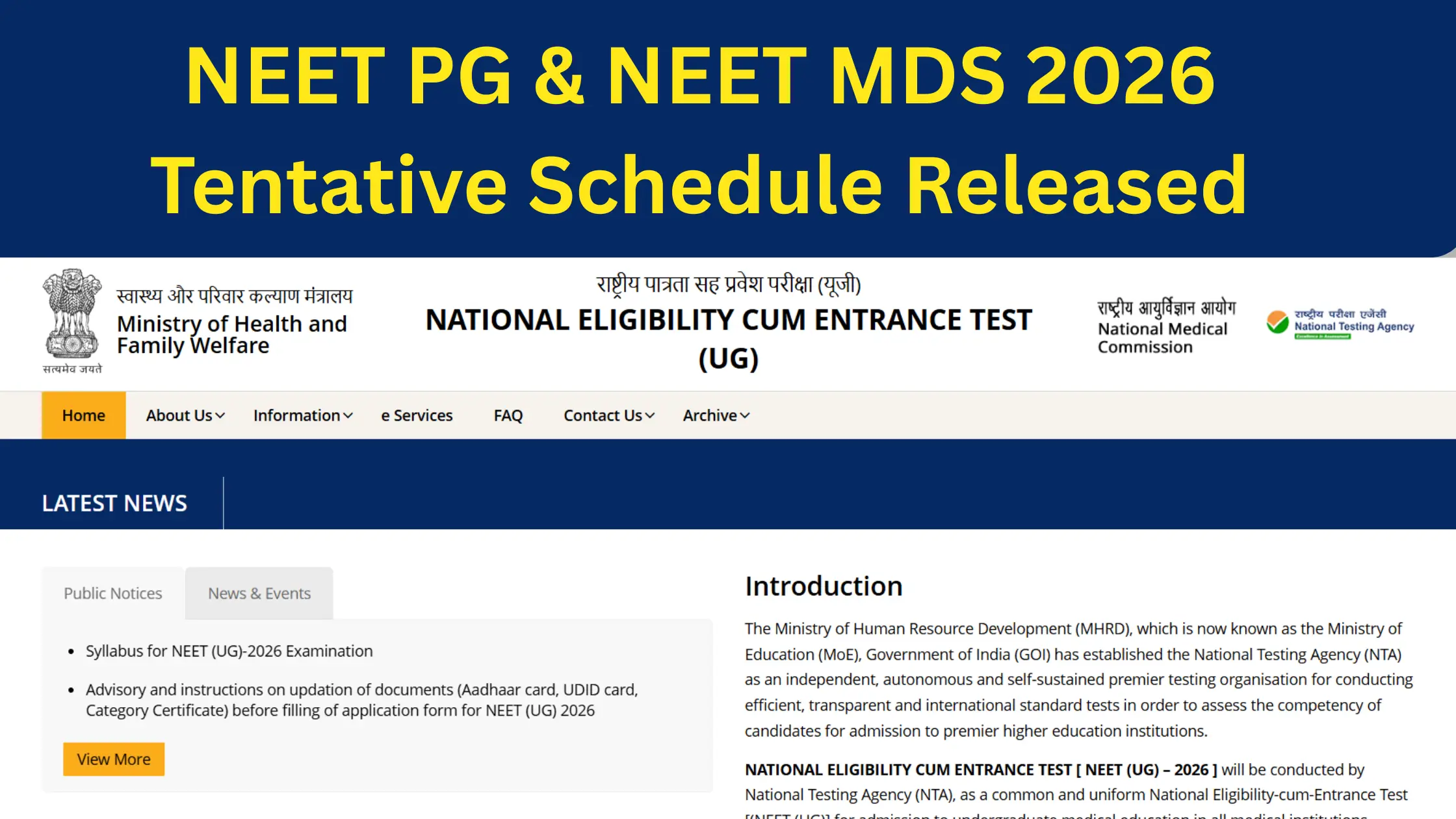 NEET PG & NEET MDS 2026