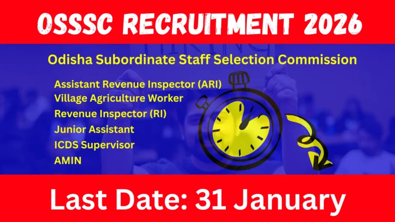OSSSC Recruitment 2026