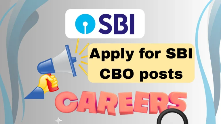 SBI CBO Recruitment 2026