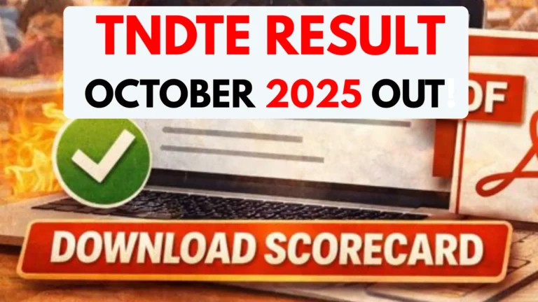 TNDTE Result October 2025