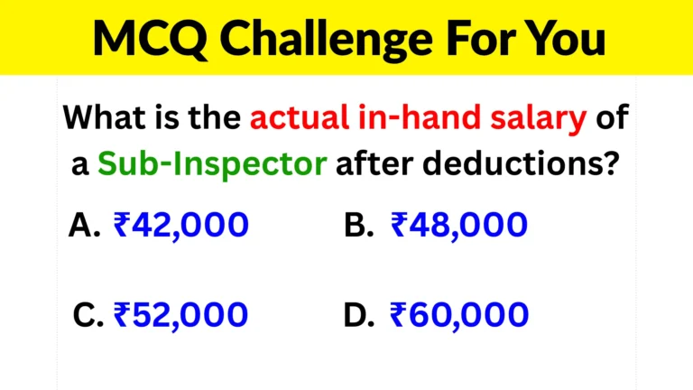 What Is the Actual In-Hand Salary of a Sub-Inspector