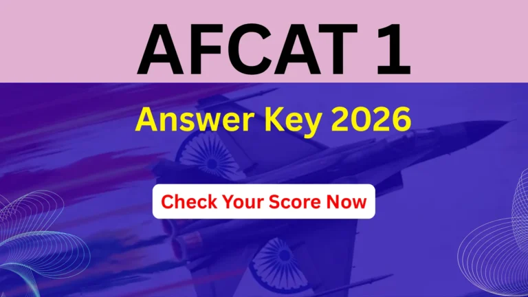 AFCAT 1 Answer Key 2026