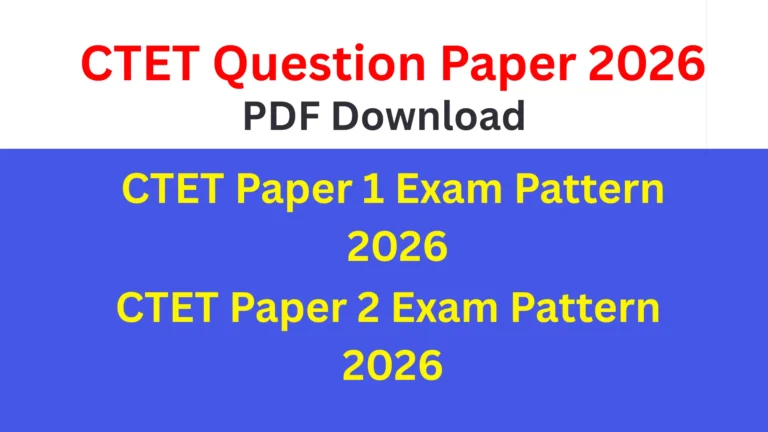 CTET Question Paper 2026