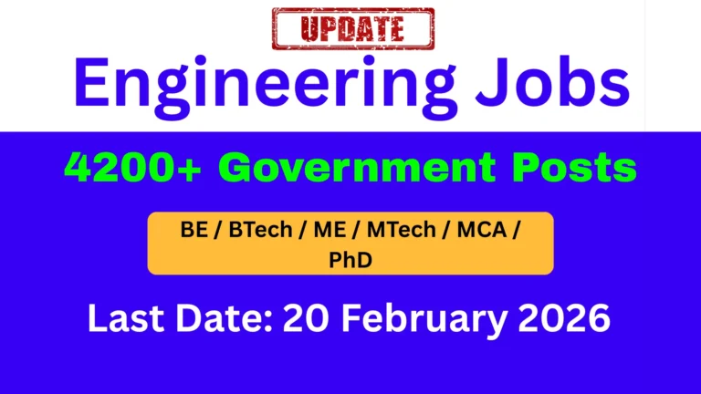 Engineering Jobs 2026: 4200+ Government Vacancies for Engineers in C-DAC, BSNL, SBI, Banks & Defence