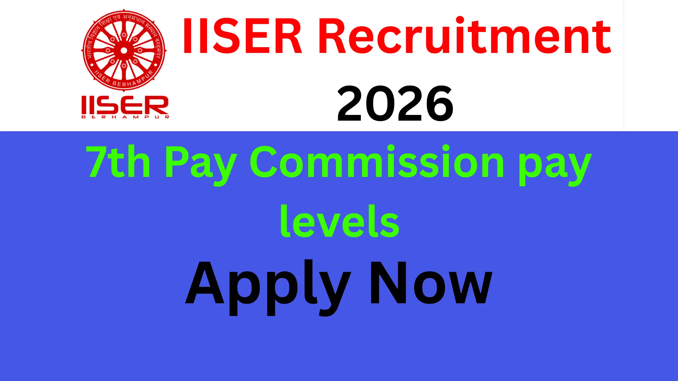 IISER Recruitment 2026