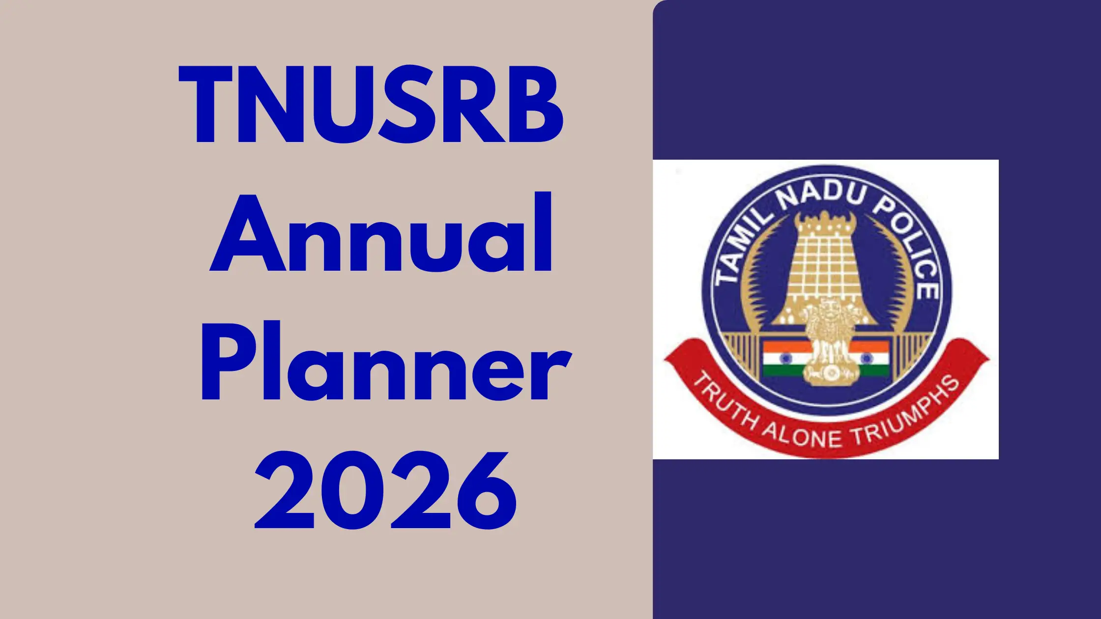 TNUSRB Annual Planner 2026