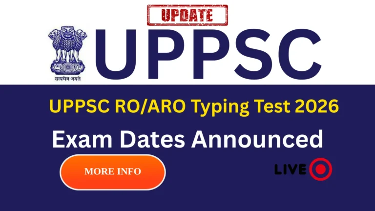 UPPSC ROARO Typing Test Date 2026
