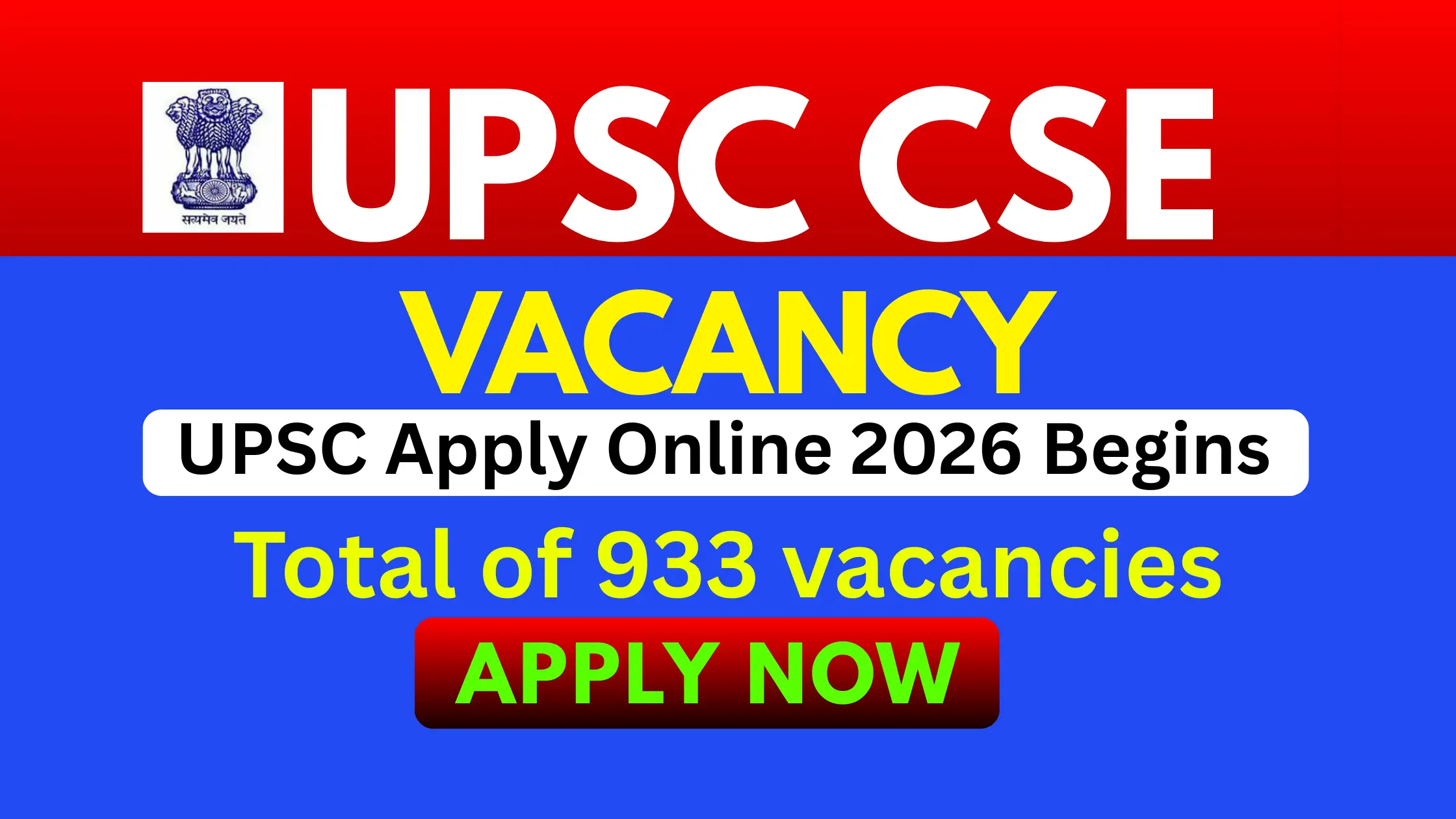 UPSC Apply Online 2026