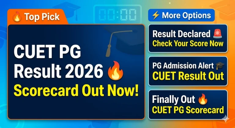 CUET PG Result 2026 Out