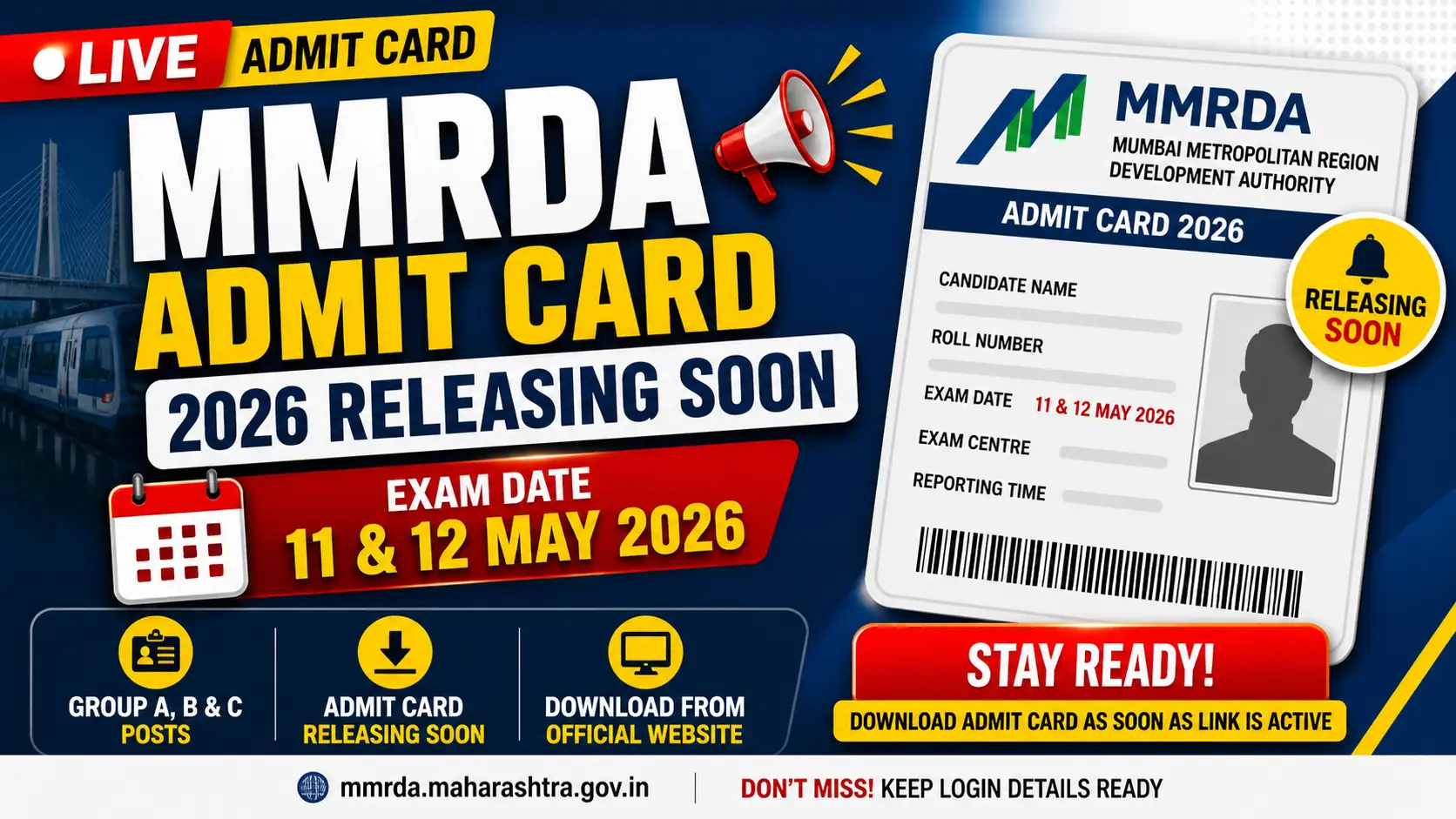 MMRDA Admit Card 2026