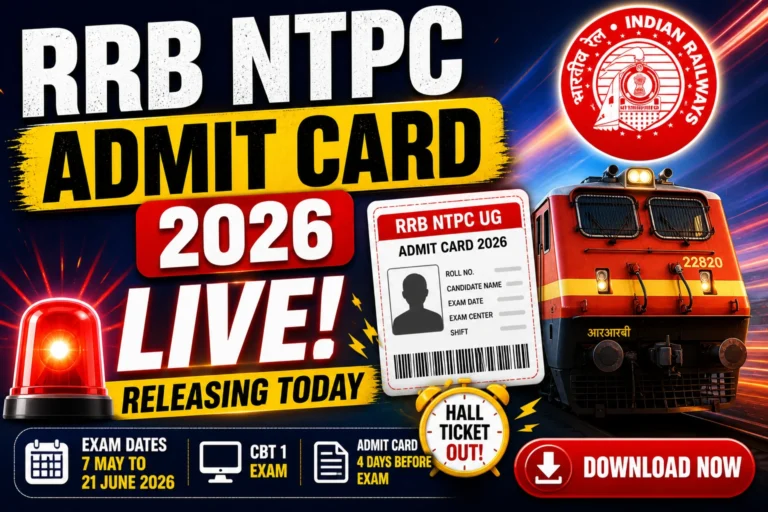 RRB NTPC Admit Card 2026
