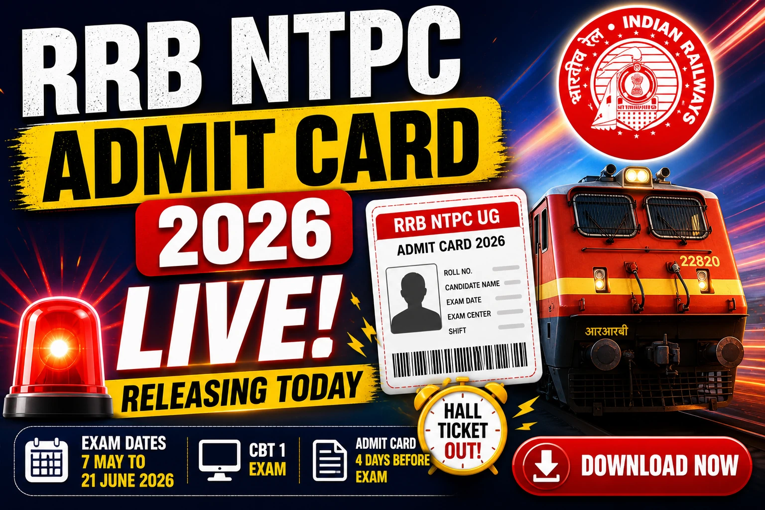 RRB NTPC Admit Card 2026