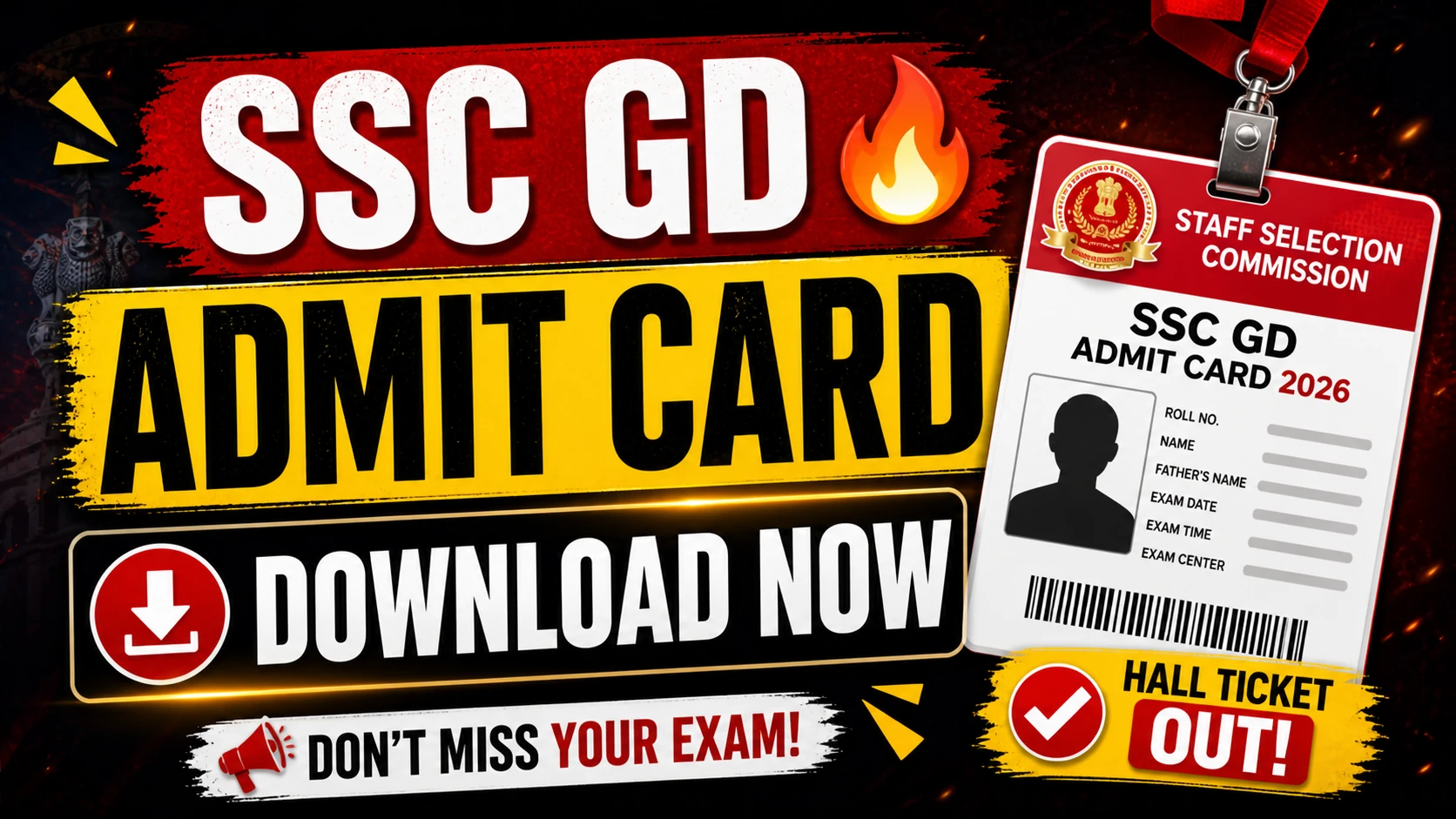 SSC GD Constable Admit Card 2026
